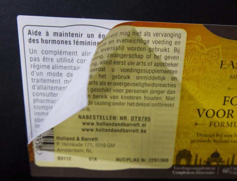 Peel and Read Labels