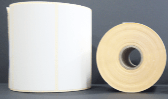 On-Roll Labels side view and end view